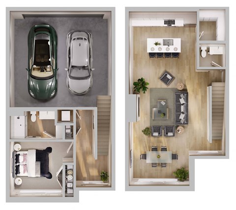 Floor plan for 3 beds, 3.5 baths, 2755 sqft